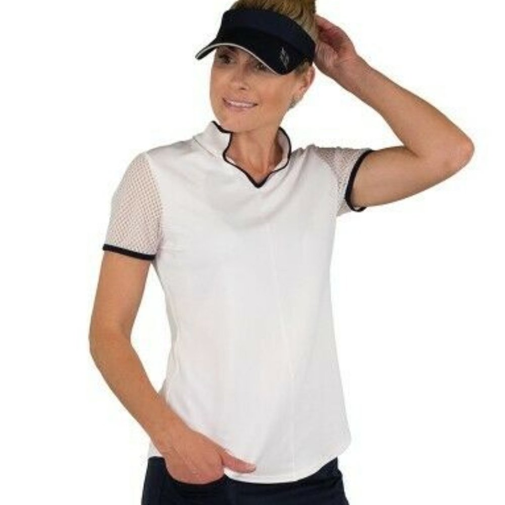 Jofit Mesh Mock Sleeve Golf Top - Small